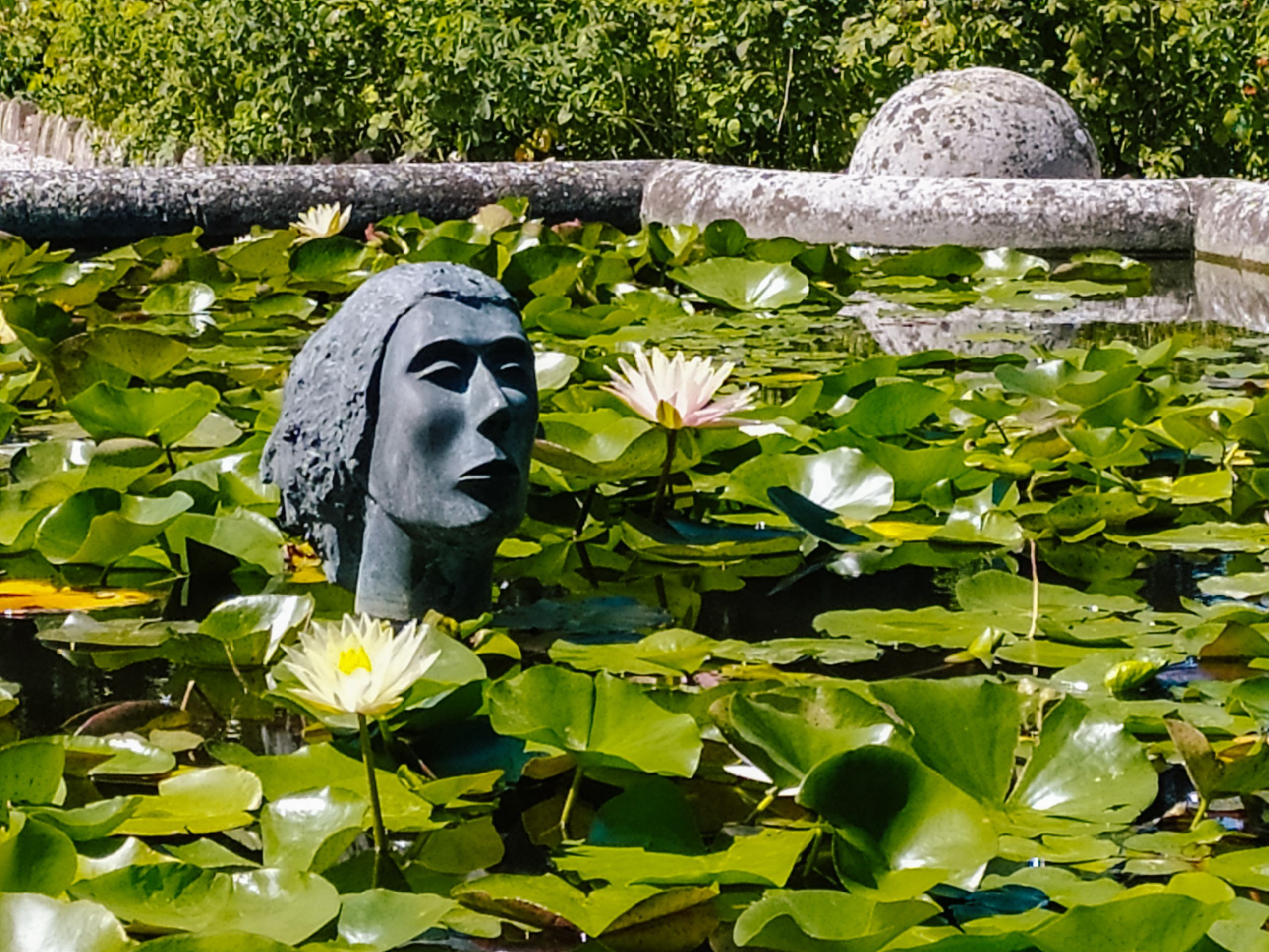 Sculpture in a pond, Castello del Catajo gardens, Euganean Hills